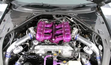 Preview: GT-R35 Carbon Bremsflüssigkeits- und Batterieabdeckungen 5er Kit Engine Dress Up